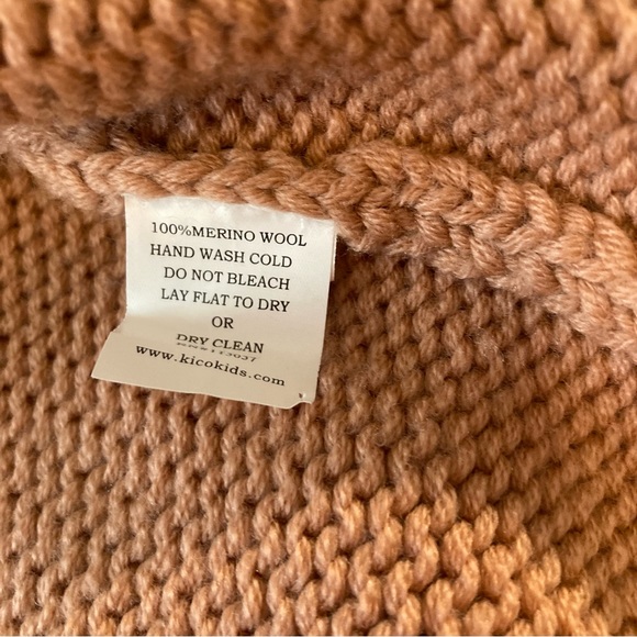 Keco Kids Cardigan With Tie belt 100% Merino Wool Sit 7:8 - Picture 6 of 6